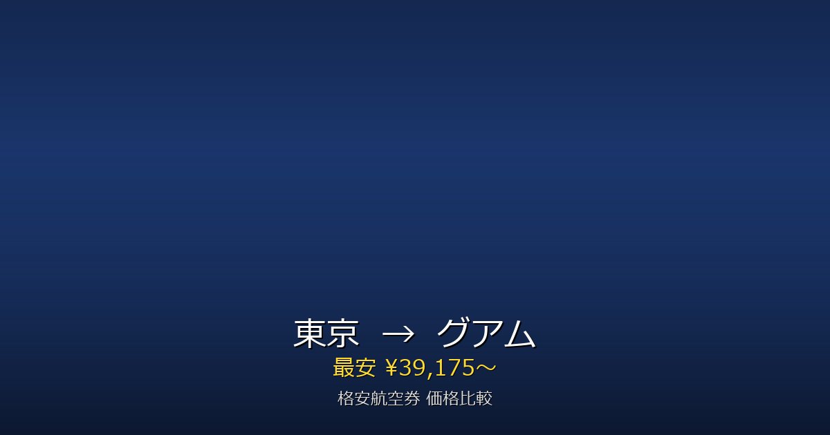 東京→グアム 格安航空券